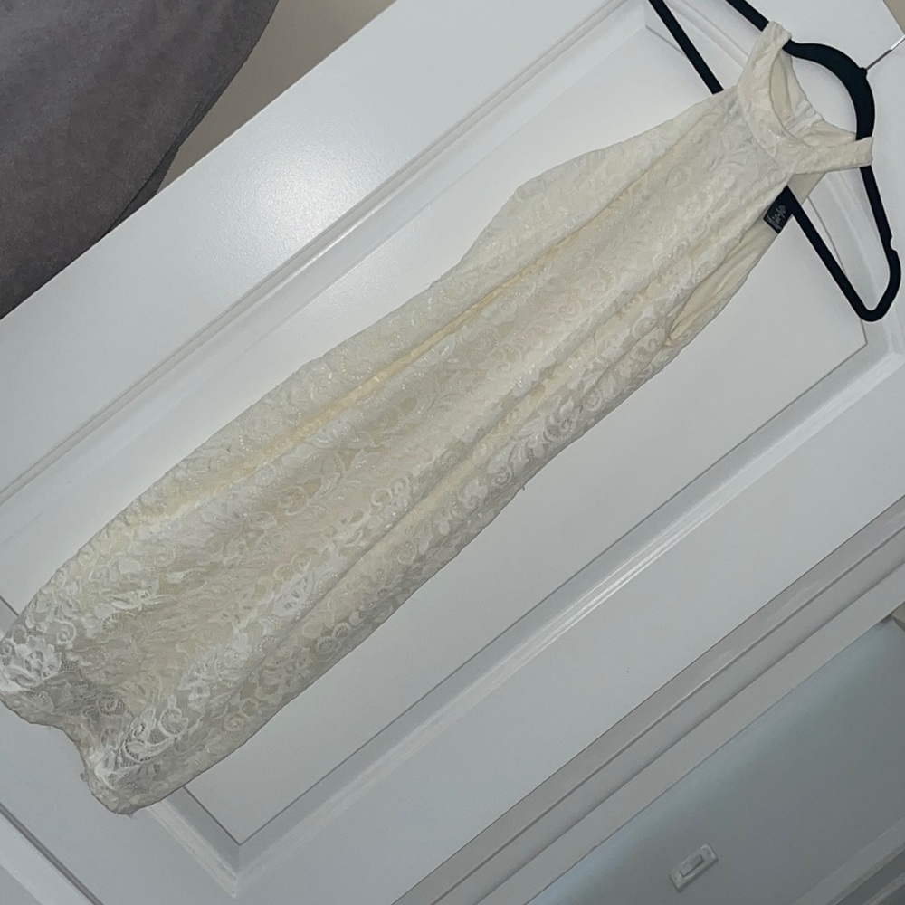 Windsor ivory halter dress